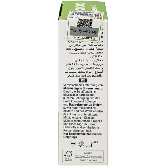 Dung dịch nhỏ tai Otosan Natural Ear Drops 10ml giảm đau, chống viêm, làm sạch tai
