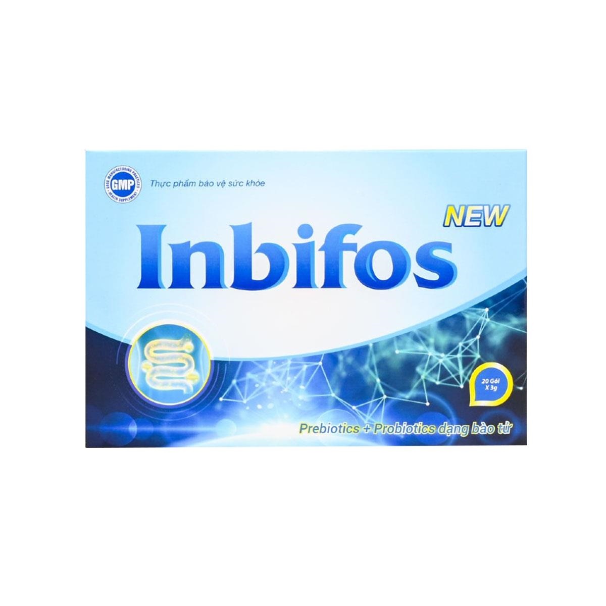 Inbifos New hỗ Trợ Tăng Cường Tiêu Hóa (Hộp 20 Gói)