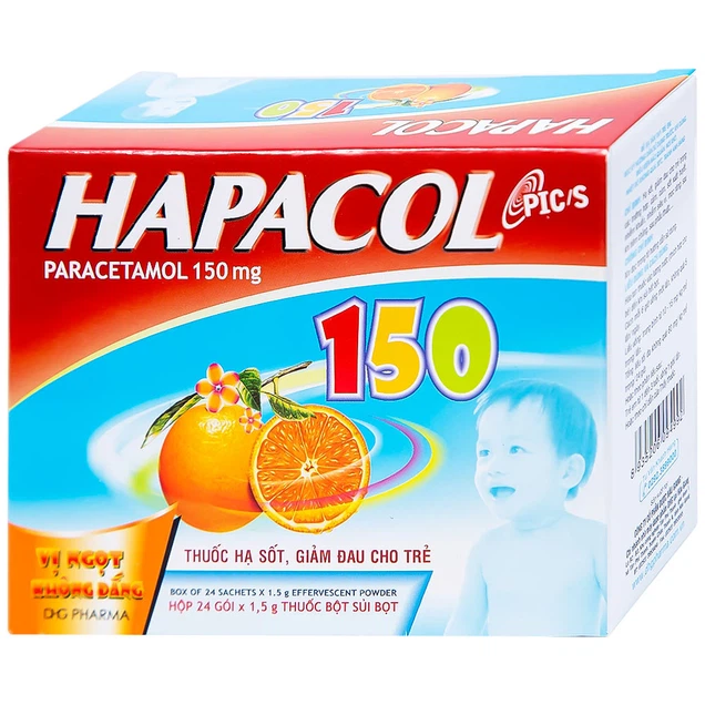 Bột Hapacol 150 DHG giảm đau, hạ sốt