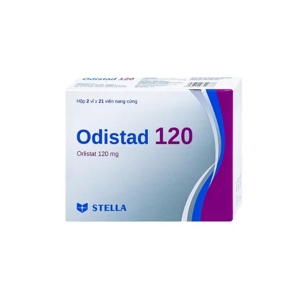 Thuốc Odistad 120 Stella điều trị béo phì và phòng ngừa tăng cân trở lại ở người lớn (2 vỉ x 21 viên)