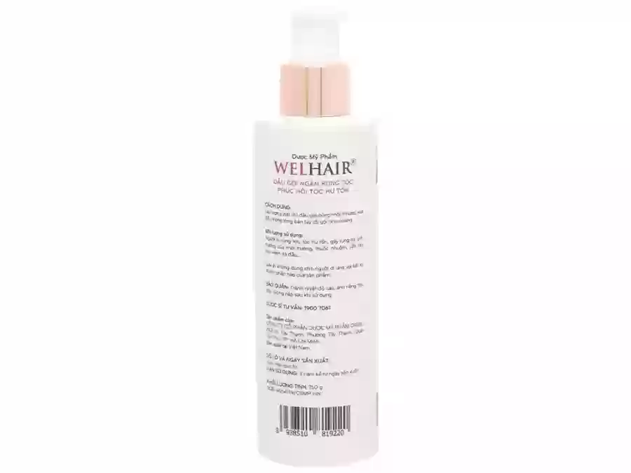 Dầu gội Welhair, hỗ trợ phục hồi tóc hư tổn, ngăn ngừa rụng tóc ( lọ 150g )
