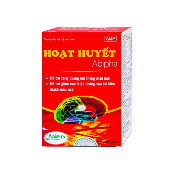 Viên uống Hoạt Huyết Abipha hỗ trợ tăng cường lưu thông máu não (3 vỉ x 10 viên)