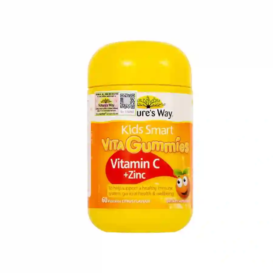 Viên nhai Kids Smart Vita Gummies bổ sung Vitamin C và kẽm giúp tăng cường sức đề kháng(60 viên)