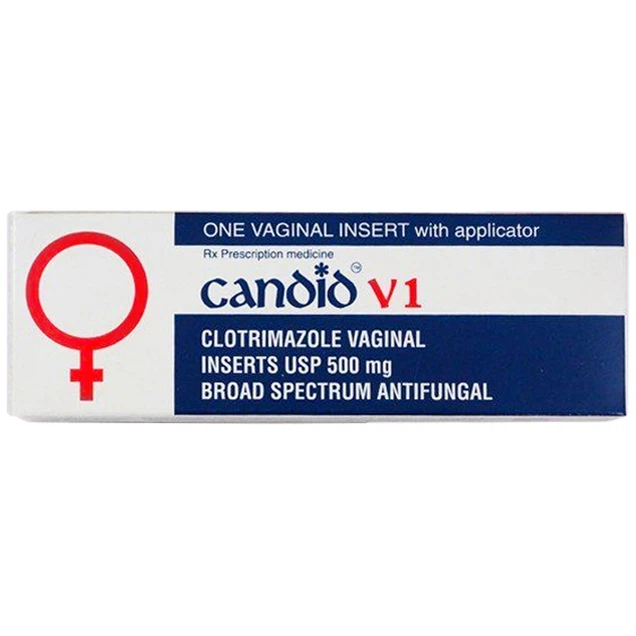 Viên đặt âm đạo Candid V1 Glenmark điều trị tại chỗ nhiễm candida âm hộ 