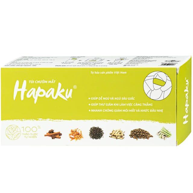 Túi chườm mắt thảo dược Hapaku giúp giảm nhức mỏi mắt, thư giãn ngủ ngon (dùng lò vi sóng)