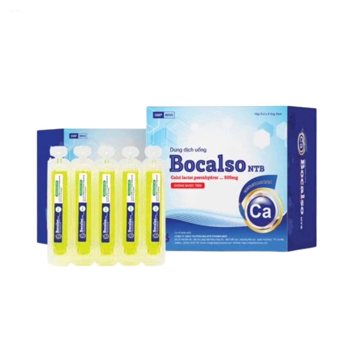 Thuốc Bocalso NTB 500mg/10ml - Ngăn ngừa và điều trị tình trạng thiếu calci