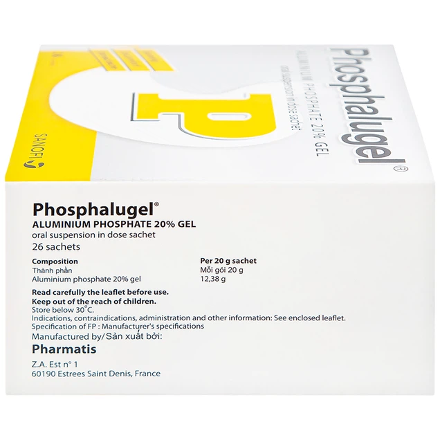 Thuốc Phosphalugel 20% giảm độ axit của dạ dày