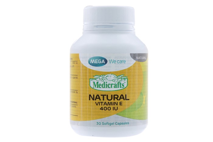 Viên nang mềm Medicrafts Natural Vitamin E 400 IU bổ sung vitamin E