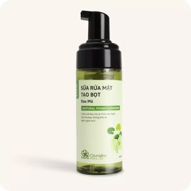 Sữa rửa mặt rau má tạo bọt 