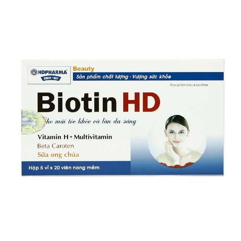 Hỗ trợ cho mái tóc khỏe và làn da đẹp Biotin HD 