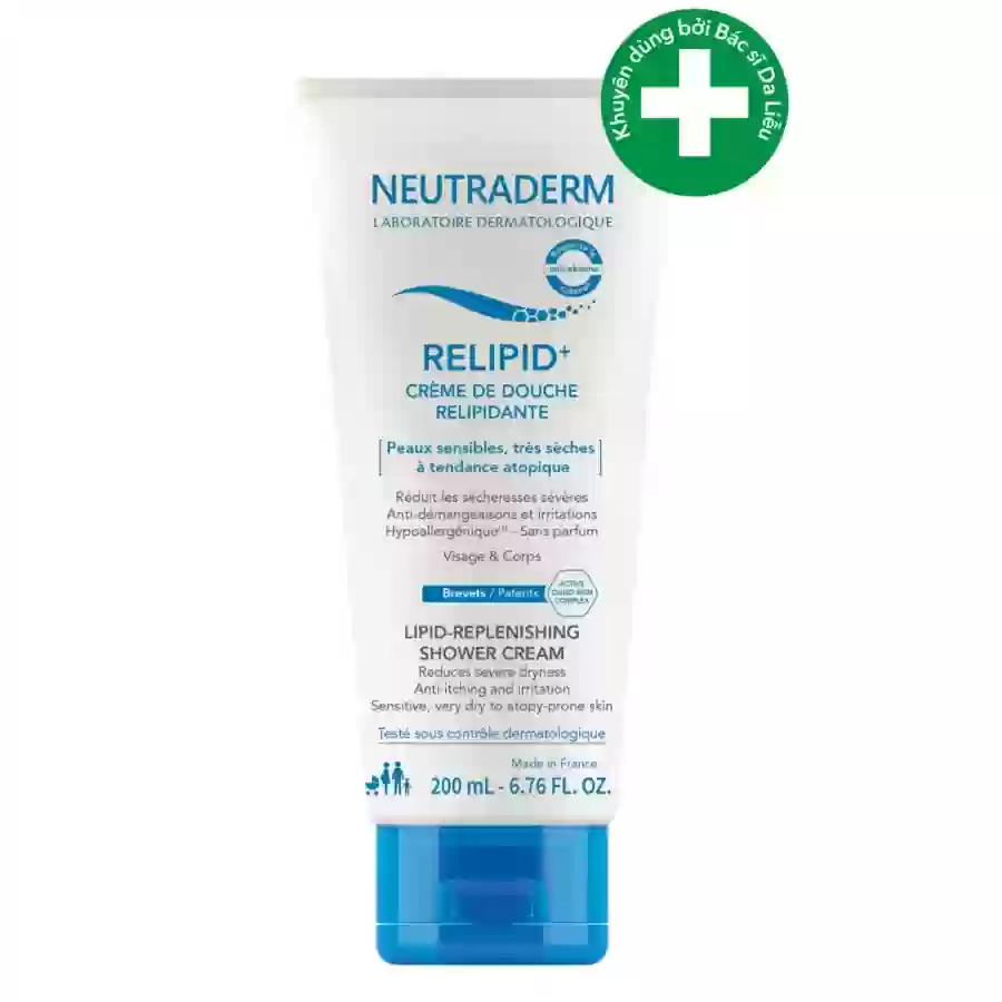 Kem Tắm Ngăn Ngừa Chàm Ngứa NEUTRADERM Lipid-Peplenishing Shower Cream 200ml