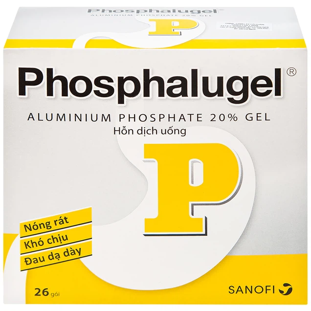 Thuốc Phosphalugel 20% giảm độ axit của dạ dày