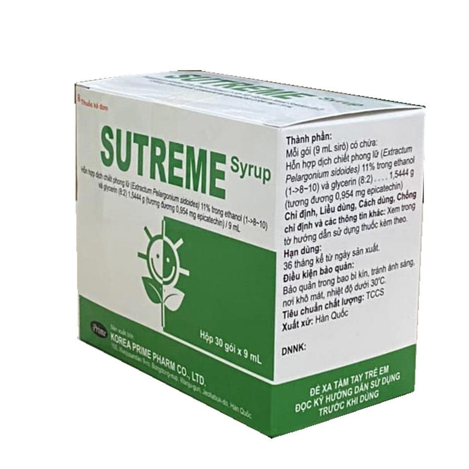 Thuốc Sutreme Syrup thảo dược điều trị các bệnh đường hô hấp. 