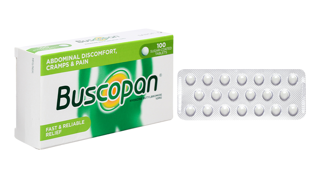 Buscopan 10mg trị co thắt đường tiêu hoá, sinh dục - tiết niệu