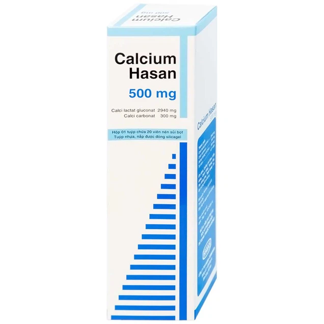 Viên sủi Calcium Hasan 500mg phòng và hỗ trợ điều trị bệnh loãng xương