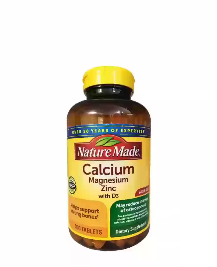 Viên Uống Nature Made Canxi Magnesium Kẽm D3 - Hỗ Trợ Xương Khớp & Răng Lọ 300 Viên