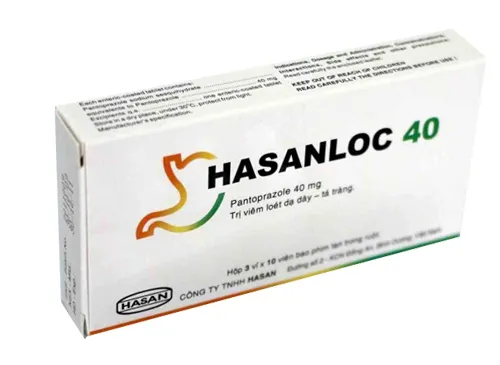 Thuốc Hasanloc 40 Hasan điều trị loét dạ dày tá tràng, trào ngược dạ dày thực quản (3 vỉ x 10 viên)