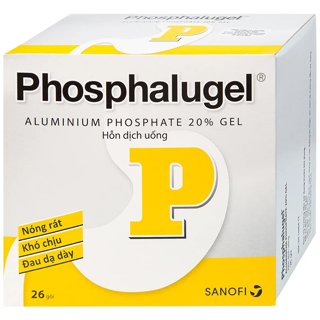 Thuốc Phosphalugel 20% giảm độ axit của dạ dày