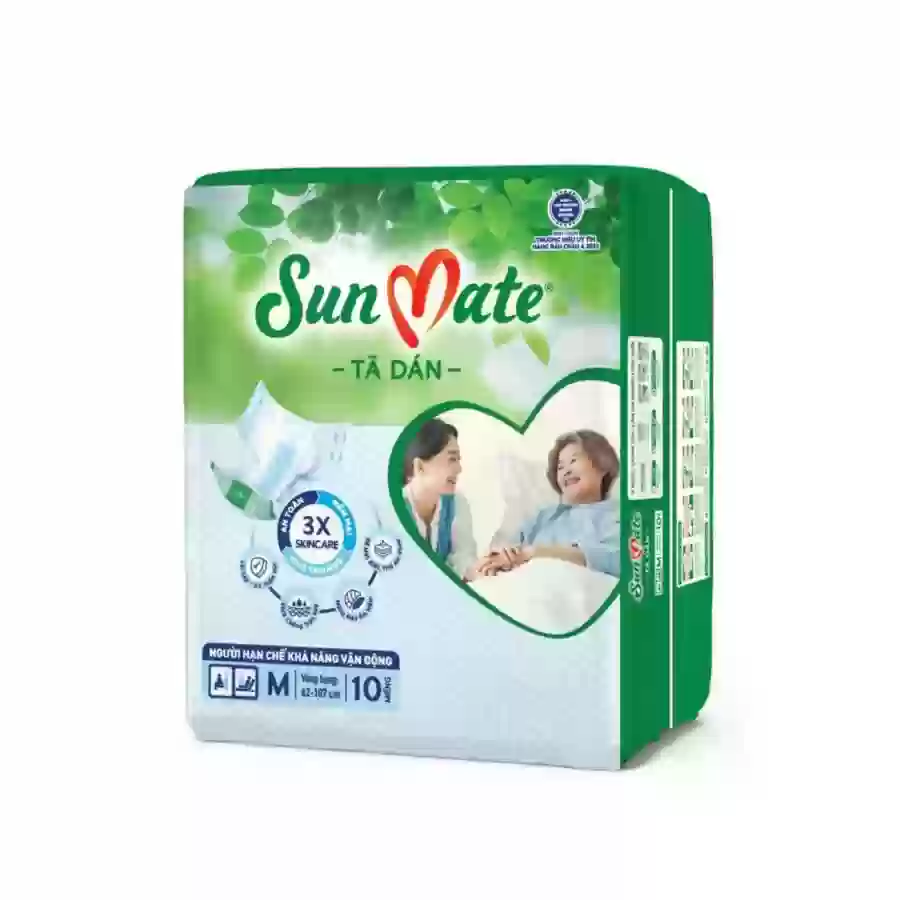 Tã dán người lớn Sunmate size M 10 miếng