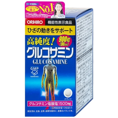 Viên nén Orihiro Glucosamine 900 hỗ trợ làm trơn ổ khớp, hạn chế lão hóa khớp (900 viên)