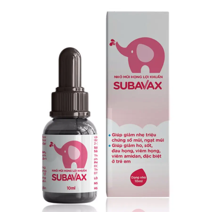 Nhỏ mũi họng lợi khuẩn Subavax 10ml