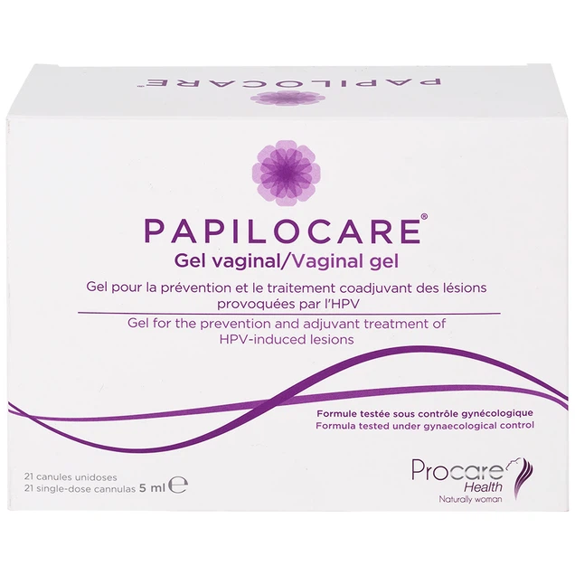 Gel đặt âm đạo Papilocare Procare Health phòng ngừa và điều trị tổn thương do HPV (21 tuýp)