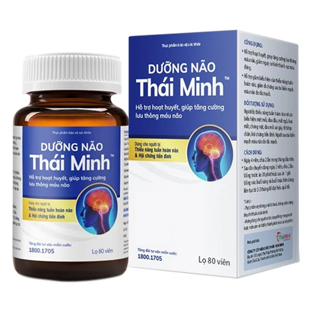 Viên uống Dưỡng Não Thái Minh hỗ trợ hoạt huyết, tăng cường lưu thông máu não