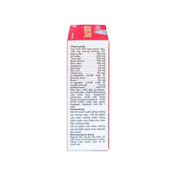 Viên uống Hoạt Huyết Abipha hỗ trợ tăng cường lưu thông máu não (3 vỉ x 10 viên)