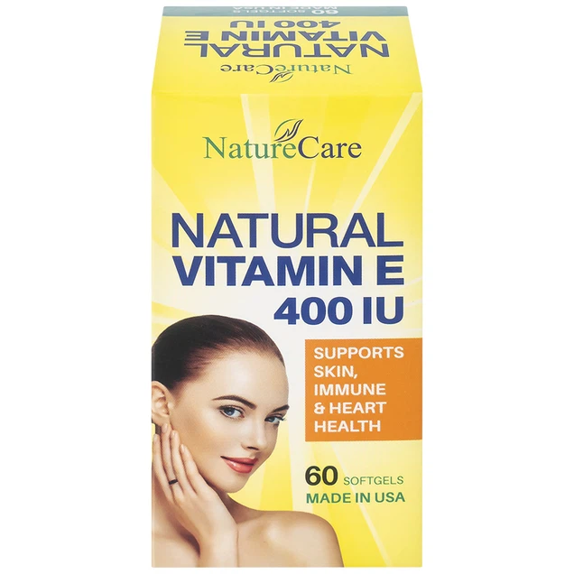 Viên uống Natural Vitamin E 400IU Naturecare cải thiện sức khỏe da