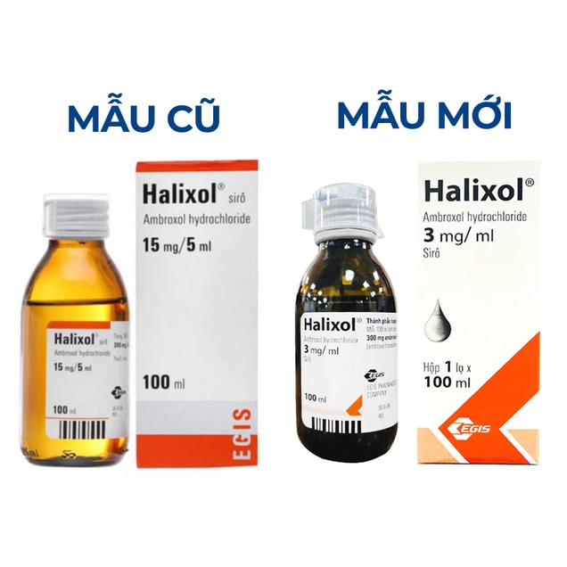 Siro Halixol 15mg/5ml điều trị hen phế quản và viêm phế quản (100ml)