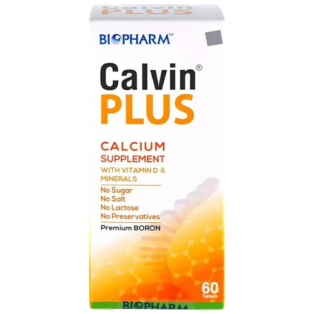 Thuốc Calvin Plus Biopharm phòng ngừa và điều trị thiếu vitamin D và thiếu canxi (10 vỉ x 6 viên)