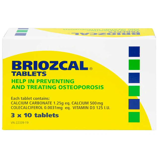 Thuốc Briozcal Bridge Healthcare dự phòng và điều trị thiếu hụt calci, vitamin D3 
