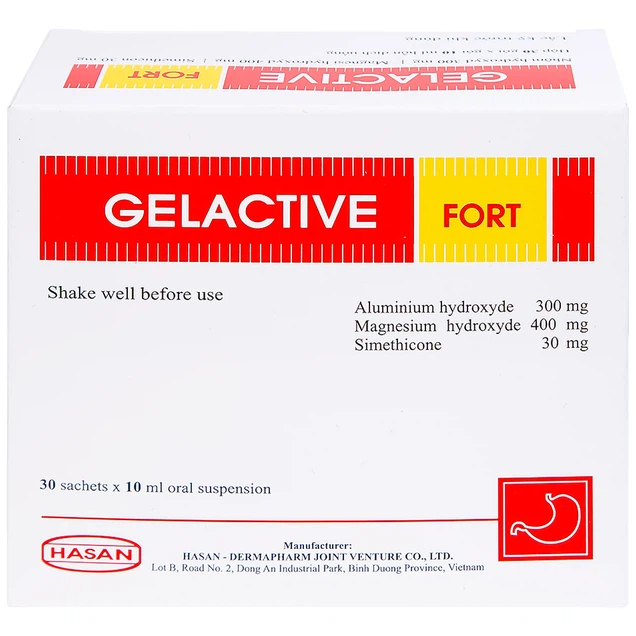 Hỗn dịch uống Gelactive Fort Hasan làm dịu các triệu chứng trong rối loạn tiêu hóa